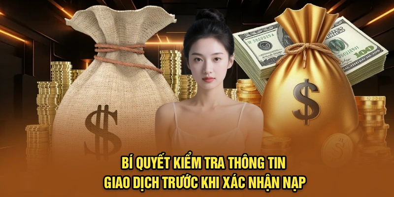 Bí quyết kiểm tra thông tin giao dịch trước khi xác nhận nạp