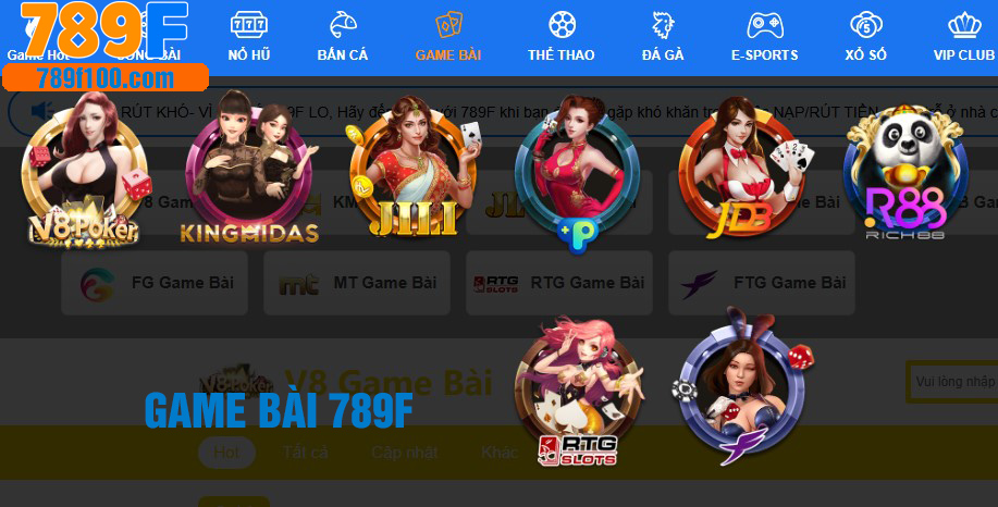 Game bài 789f thu hút đông đảo người chơi